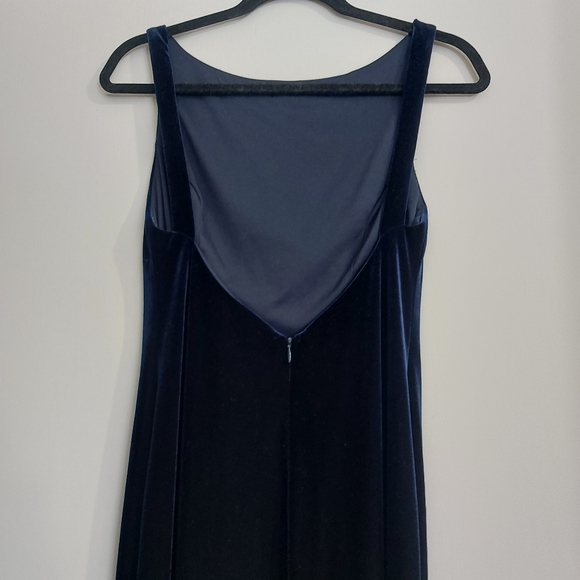 Rhapsody Blue Velvet Maxi Dress - Picture 3 of 14